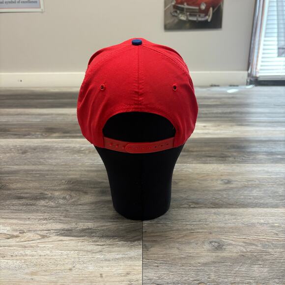 Vintage NBA Philadelphia 76ers Embroidered Logo Red Adjustable Snapback Cap Hat - Picture 2 of 8